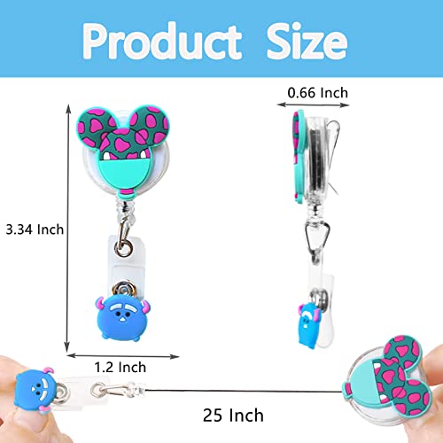6Pcs Retractable Badge Holders Cartoon Cute Retractable Badge Reel, Badge Reels Retractable For Nurses, Clip-On Name Badge Holder For Office School Hospital Nurses Doctor Teachers Gifts #TOP5