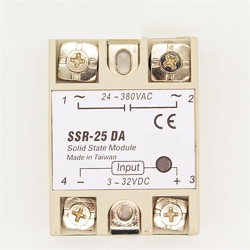 Relais à semi-conducteurs SSR 25DA 25A commutateur statique basse tension 5-24VDC monophasé
