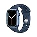 Produktbild Apple Watch Series 7 (GPS, 45mm) Smartwatch - Aluminiumgehäuse Blau, Sportarmband Abyssblau - Regular. Fitnesstracker, Blutsauerstoff und EKGApps, Always-On Retina Display, Wasserschutz