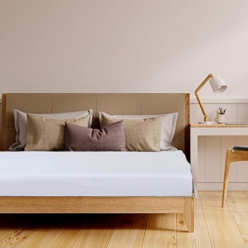 Indus Textiles - 30 cm 12 Inch Deep bedsheet - 100% Pure Egyptian Cotton fitted sheet Sateen, Super Soft Hotel Quality Bedding, 800 Thread Count, White - Double Fitted Sheet