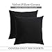 MIULEE Velvet Throw Pillow Covers 18x18 Inch, Pack of 2 - Black, Super Soft Decorative Square Cushion Cases Modern Luxury Home Decor for Sofa, Couch, Bed, Chair,Livingroom with Invisible Zipper