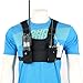 Abbree Front Pack Pouch Holster Vest Rig Chest Bag Carry Case for Baofeng Two Way Radio UV-5R BF-F8HP UV-82 TYT Motorola Midland (Black)