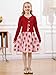 9T 10T Girl Dresses Red Strawberry Dress for Girls Casual Long Sleeve Cardigan School Outfits Size 9-10