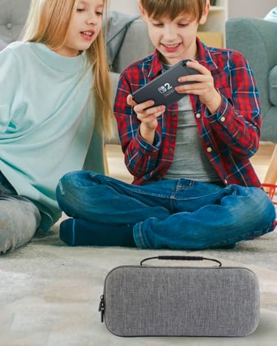 zmgnnd Case for Switch 2,Premium Protective Cover for Switch 2 Console & Joy-Cons - Lightweight,Hard Shell Travel Bag - Shockproof,Gray