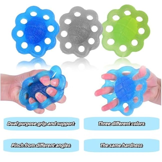 DEEYOTA Finger Exerciser and Hand Strengthener Rehab,Exercise Squeeze Ball for Hands