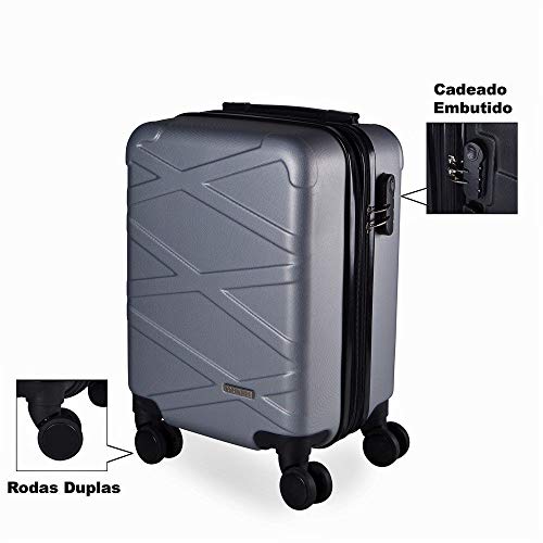 Mala de Bordo em ABS Com 4 Rodas 360 - Modern (Grafite)