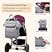 BabbleRoo Diaper Bag Backpack, Multifunction Large Bags with Changing Pad & Stroller Straps & Pacifier Case, Unisex Stylish Travel Back Pack Nappy Changing Bag for Moms Dads (gray)