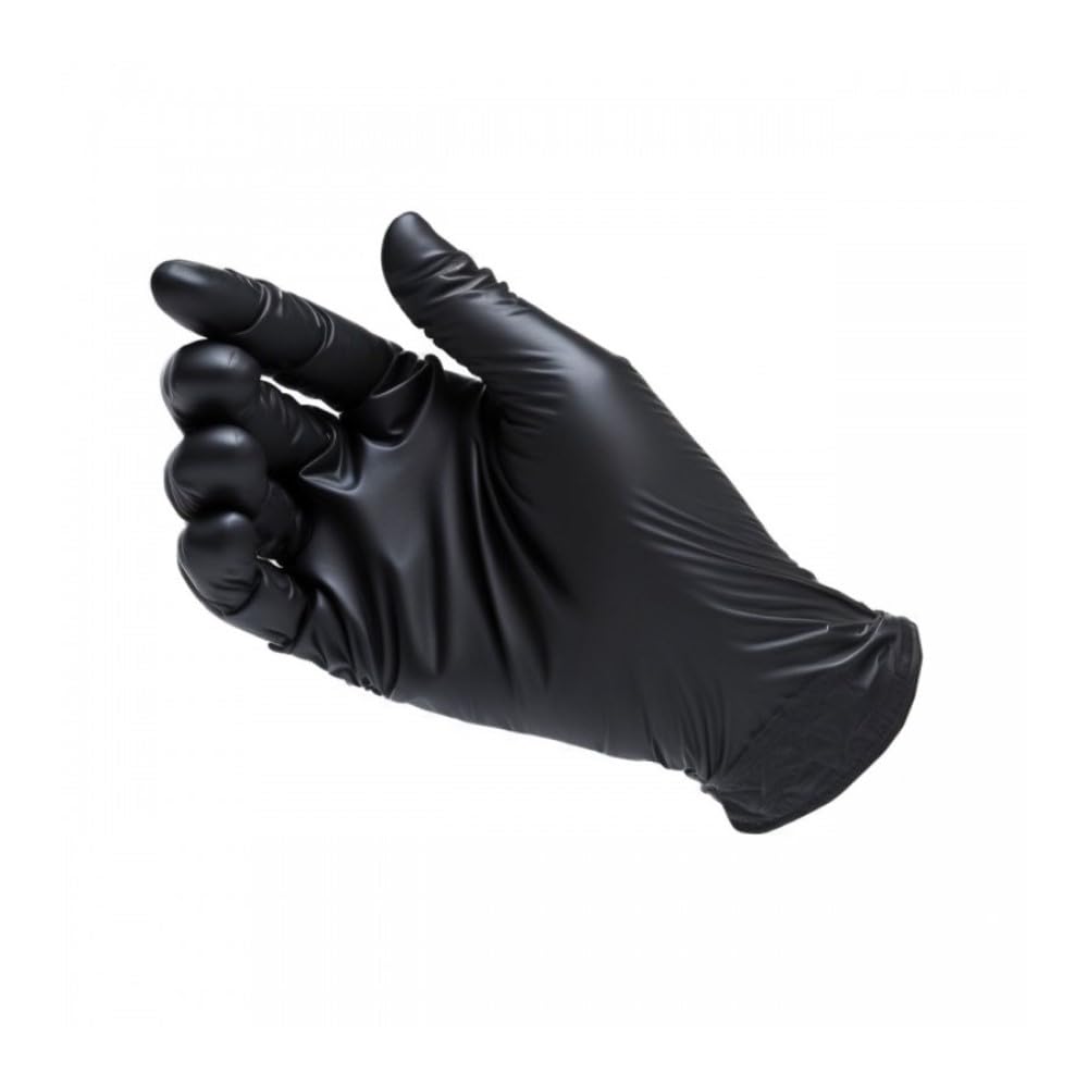 Generico WALKING GUANTI CHEF NERI IN NITRILE - PACCO DA 1000 PEZZI - | VARIE TAGLIE IN OFFERTA | 4 GRAMMI - USO PROFESSIONALE RISTORAZIONE FOOD CHEF ALIMENTARE ALIMENTI (M)