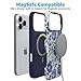 Casely iPhone 17 Pro Case | Rose to Fame | Blue & White Rose Floral | Compatible with MagSafe | Bold Protective Design