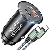 AINOPE 67.5W Car Charger USB C Fast Charge for...