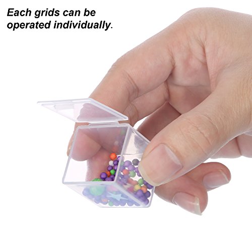 Image of TecUnite TecUnite Large Separate 28 Grids Diamond Embroidery Box Dividers Diamond Painting Accessory Storage Box Large Size for DIY Art Craft Jewelry Nail Accessory Storage and Organizer