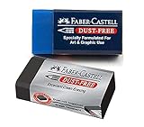 2 Combination of Faber-Castell Pencil Erasers, DUST FREE (Excellent clean erasing and Specially Formulated for Art & Graphic Use)