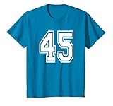t shirt club med Numéro de sport pour 45e anniversaire. Numéro de joueur universitaire pour les fans de sport, basket-ball, baseball, football, futball, volley-ball, numéro de football.