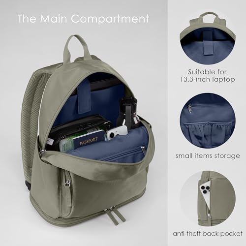 Image of Uselike Gym Backpack for Women Men, Lightweight Gym Bag with Shoe Compartment, Waterproof Workout Backpack with Wet Pocket