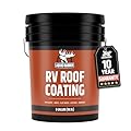 Liquid Rubber RV Roof Sealant- Professional-Grade Solar Reflective Flexible Waterproof Membrane Coating for EPDM, TPO, Fiberglass & Aluminum Camper & Travel Trailers- Brilliant White, 5 Gallon