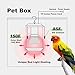 SYSAI 50W Bird Cage Heater with Built-in Thermostat, Safe & Warm for Winter, Temperature-Limited Safe Shell for Parrots, Small Animals - Efficient 50W Red Heating Bulb