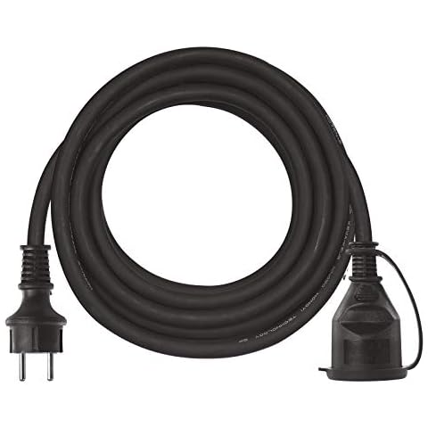 EMOS 5m Schuko Extension Cable Rubber Extension Cable for Outdoor Use IP44 H07RN-F3G 1.5mm2 Cover