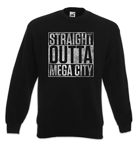 Sweat Straight Outta Mega City Pull Imprimé Graphique Haute Résistance
