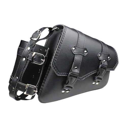 Sacs de rangement pour moto pochette latérale en cuir suspendue pour cadre et selle