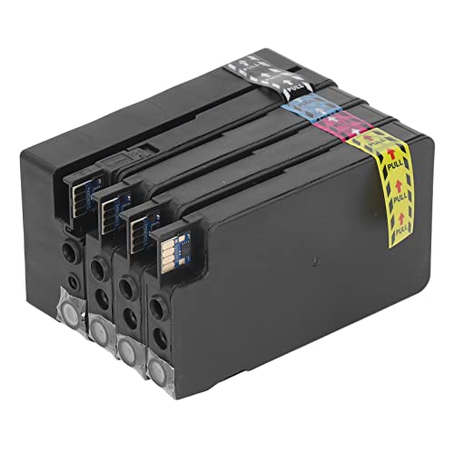 LiebeWH Printer Ink Cartridge 4 Colors Accurate Snap for OfficeJet 7740 Pro 8730, BK C M Y Ink Cartridge Set for Test Papers