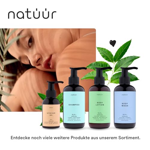 natüür Shampoo 200 ml | Nährendes Haarshampoo mit Neemavera, Vitamin E & Provitamin B5 | Feuchtigkeit & Glanz | Natürliche Haarpflege Damen | Shampoo Damen & Herren für sanfte Tiefenreinigung