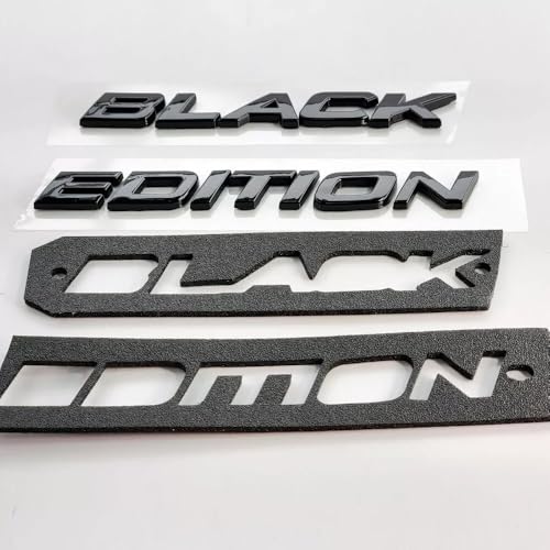 Image of 1x Black Edition Letters Emblem Badge Replacement for 2020-2021 Car Rear Decals Sticker (Gloss Black)