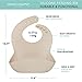 Loulou Lollipop Waterproof Silicone Feeding Bib for Babies and Toddlers, Easy to Clean, Adjustable Fit and Catch-All Pouch - Sand