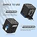 Universal Travel Adapter, Unidapt International Plug Adapter with 4 USB Ports, Pin Converter Power Adaptor Charger for Travel in EU, UK, AU, US, Black