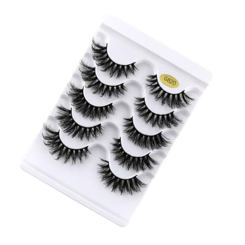 EPIGEIST 5 Pestañas Postizas Naturales y Densas para Mujeres Extensiones de Pestañas Cosméticas Reutilizables para Maquillaje Diario Especiales
