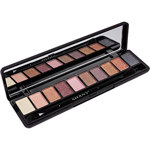 Shany Je Taime Travel Eyeshadow Palette - 10 Nude Eye Shadows In Mini Makeup Palette With Blendable Matte And Shimmer Shades And Mirror #TOP4