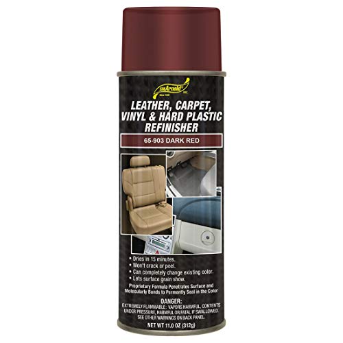 SM Arnold Refinishing Spray Paint - DARK RED 11 Oz. - For Leather, Carpet, Vinyl, Metal, Plastic, Polycarbonate, Polypropylene, Acrylic, Lexan, Fiberglass | Pro Grade Aerosol Refinisher