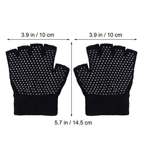 FAVOMOTO 1 par de Luvas de Ioga Sem Dedos Antiderrapantes Luvas de Exercício Luvas de Treino Luvas d