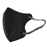 Rafinato 6mm耳ゴム 弓型 【通常】バイカラー 不織布マスク 3D 立体3層 不織布 カラーマスク 30枚入 箱入 (ブラック/グレー, Lサイズ)