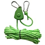 Yhenlovtt Polea de 1/8 5 m con hebilla de cuerda resistente al viento para tienda de campaña, cordón ajustable (H)
