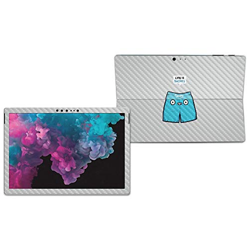 Image of MightySkins Carbon Fiber Skin for Microsoft Surface Pro 6 - Life is Shorts | Protective, Durable Textured Carbon Fiber Finish | Easy to Apply, Remove, and Change Styles | Made in The USA