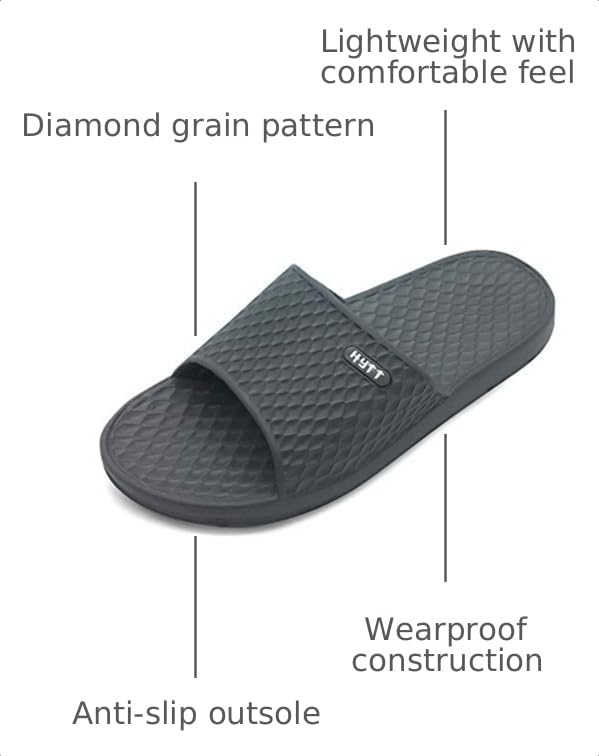 Image of Hasina Shower Sandals Men Bathroom Slippers Non-Slip Indoor Home House Beach Shoes