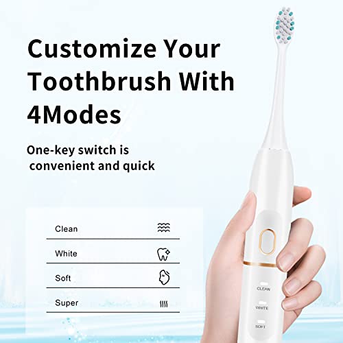 Kingheroes C2-1 Electric Toothbrush Set, Comes With 8 Brush Heads & Travel Case,4 Modes With 2 Minutes Built In Smart Timer, One Charge thumb #4