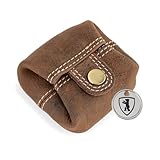 Berliner Bags Vintage Kleingeldbörse Lena M, Kleine Geldbörse aus Leder, Mini Münzbörse Portemonnaie für Damen und Herren - Braun