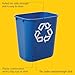 Rubbermaid Commercial Deskside Recycling Container, 3.25-Gallon/13-Quart, Blue Recycling Symbol, Plastic, for Bedroom/Bathroom/Office, Fits Under Desk/Sink/Cabinet