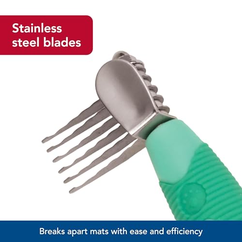 Coastal Pet Li'l Pals Stainless Steel De-Matting Comb - Easy-Grip Handle for Pet Grooming Small Dogs - Image 5