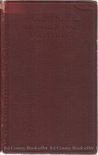 Ordinary differential equations, B0006AK40A Book Cover