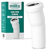 Millto™ Kunststoff Bogen 32x32 mm 15º Rohrbogen Abwasser Installation PP-Bogen Abwassersysteme Abflussrohr Anschluss Kanalisationsrohr Sanitärverbinder Armaturen für Entwässerungssysteme