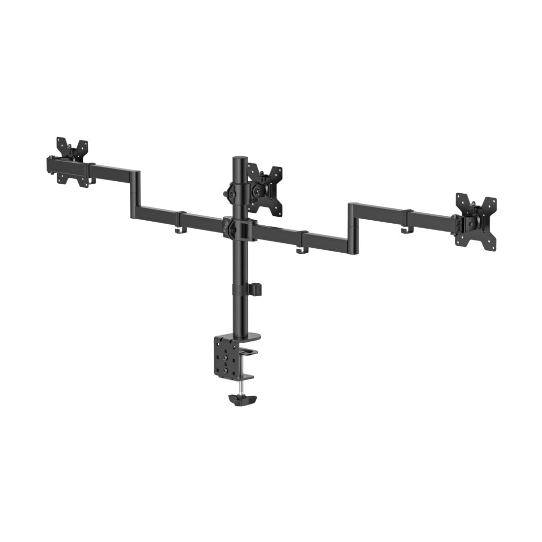 Hama Support Ecran PC (pour 3 moniteurs, Pivotant et Inclinable) Noir