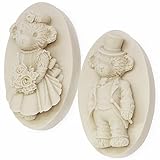 Pack de dos moldes boda ositos de fiesta: ideal para hacer jabones personalizados