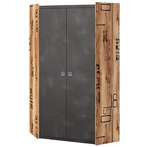 Furniture24 Kleiderschrank Fargo FG17 Eckschrank