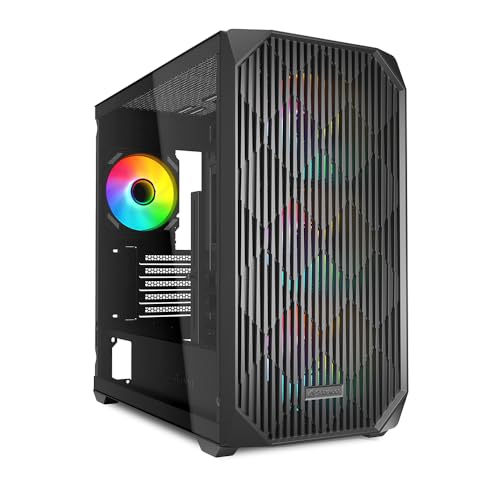 Sharkoon MK3 RGB Black, mATX - Carcasa para PC