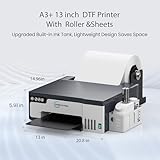 Carbcolords A3 DTF Printer - High-Speed Transfer Machine with White Ink Mixing System and Roll Feeder for DIY T-Shirts, Direct to Film Printing (A3 DTF Printer +Oven) - Image 2