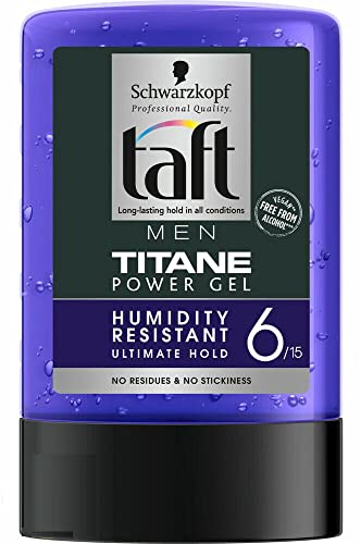 Gel coiffant Taft Titane fixation forte pour dompter les frisottis sans effet collant