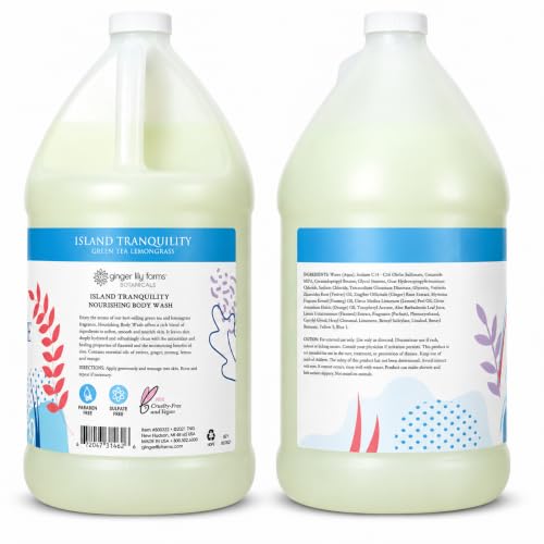 Image of Ginger Lily Farms 1 gal Nourishing Body Wash, Green Tea Lemongrass Scent