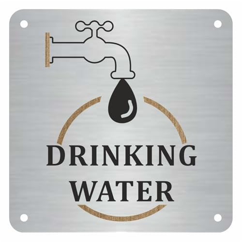 Image of Drinking Water ZOUPLE Sign, 6 inchx6 inch, Dual Mount, JSL Brand Steel Laser Print